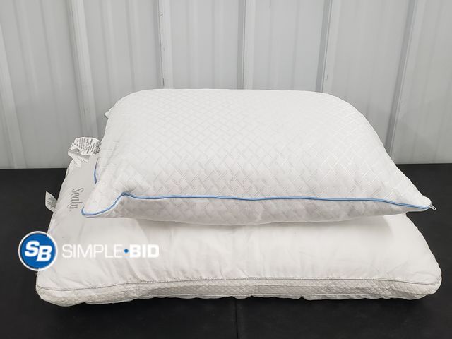 Lot 58-74018 - Lot of (2) PILLOWS -- (1) Sealy down alternative KING SIZE (1) PureLux Memory foam cooling pillow - ...