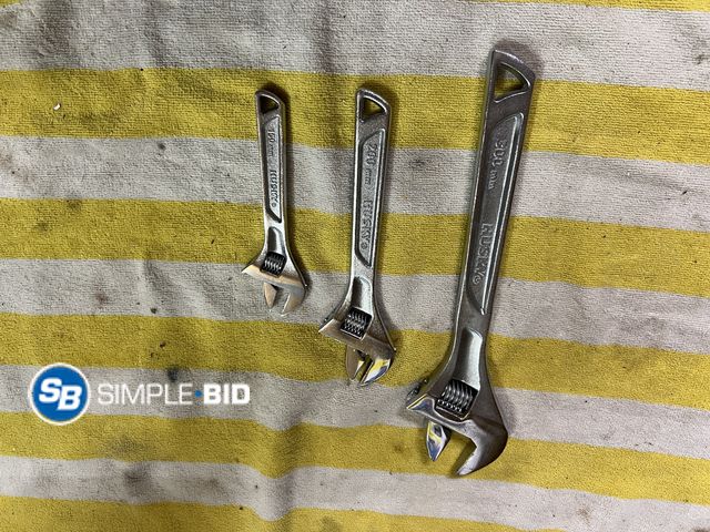 Lot 58-38746 - New Lot of (3)Husky Adjustable Wrench Set 12"
10"
8"
life time warranty