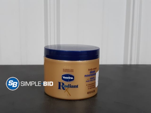 Lot 58-34208 - Vaseline Radiant Deep Nourishment Body Cream - Possible Light Use