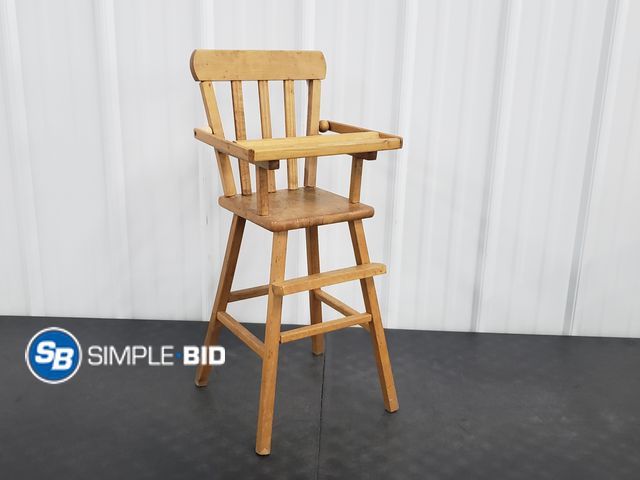 Lot 58-67183 - Wooden Doll Highchair, approx 27"H