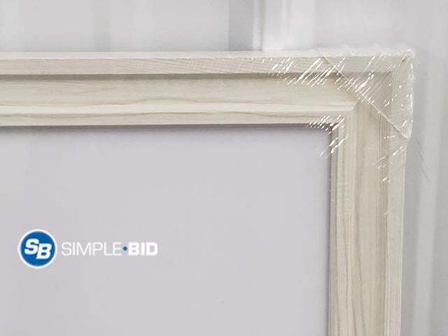 Lot 58-57105 - New Dry Erase Board, 24 x 18 in Magnetic Whiteboard White Vintage Wood Frame Wall-Mounted White Boar...