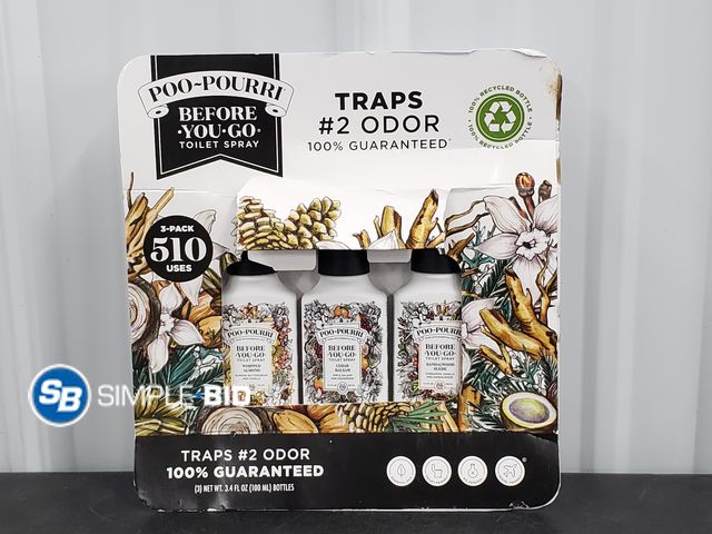 Lot 58-41502 - POO-Pourri Before you go Toilet spray 3 pack - Whipped almond - Cedar balsam - Sandalwood suede