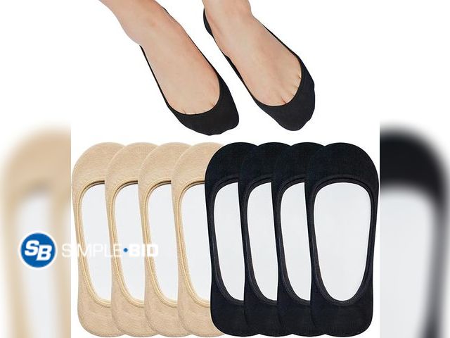 Lot 58-60214 - New Women's No Show Socks Women for Flats - 4 pairs