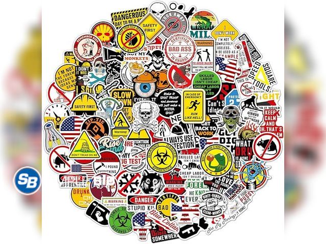 Lot 58-40494 - New 120 pcs Hard Hat Blue Collar Stickers for Helmet Tool Box, Funny Stickers for Adults, Vinyl Hard...