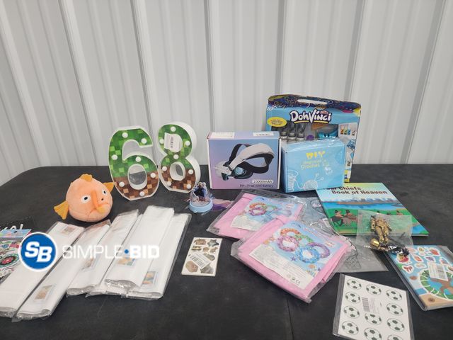 Lot 58-40528 - Lot of KID'S Toys - Variety of styles - including stickers, Coloring book, and so much more - unused