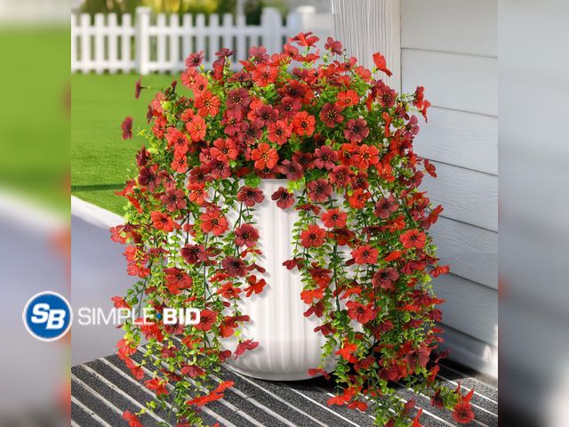 Lot 58-73981 - New Artificial Fake Flowers Plant for Outdoor Fall Faux Home Decor UV Resistant No Fade looks real H...