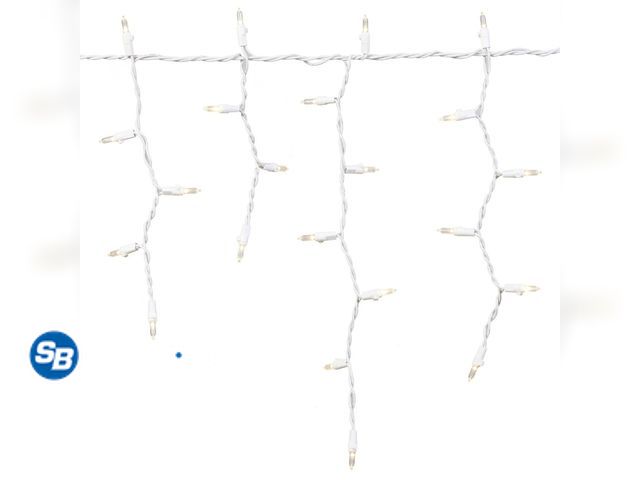 Lot 58-29570 - Holiday Time Indoor/Outdoor 300-Count LED Icicle Christmas Lights, Warm White, 18' - appears unused