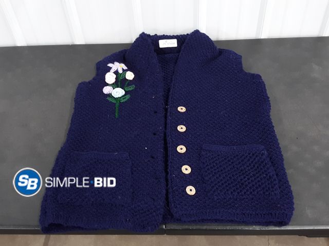 Lot 58-37459 - Hand Knit Vest - Appears Size XL