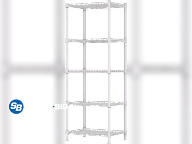 Lot 58-81302 - New REGILLER 5-Wire Shelving Metal Storage Rack Adjustable Shelves,Standing Storage Shelf Units for ...