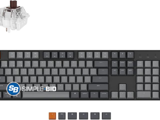 Lot 58-76100 - New Keychron K10 Full Size 104 Keys Bluetooth Wireless/USB Wired Mechanical Gaming Keyboard with Key...