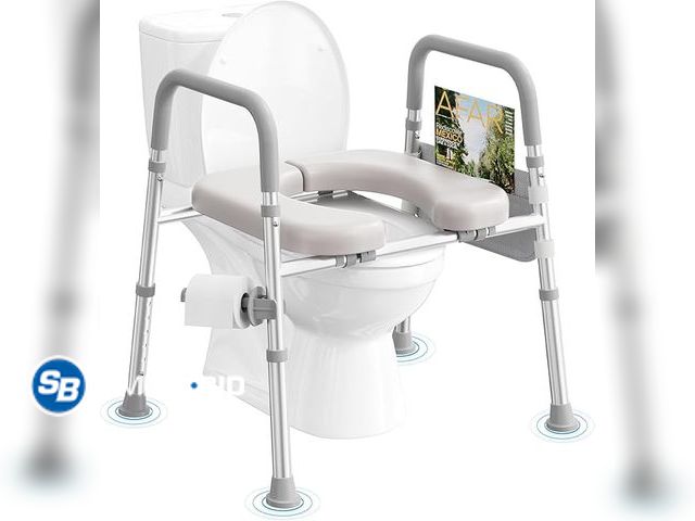 Lot 58-28627 - Raised Toilet Seat with Handles, Toilet Seat Riser for Seniors, Adjustable Height &amp; Width, 400lb...