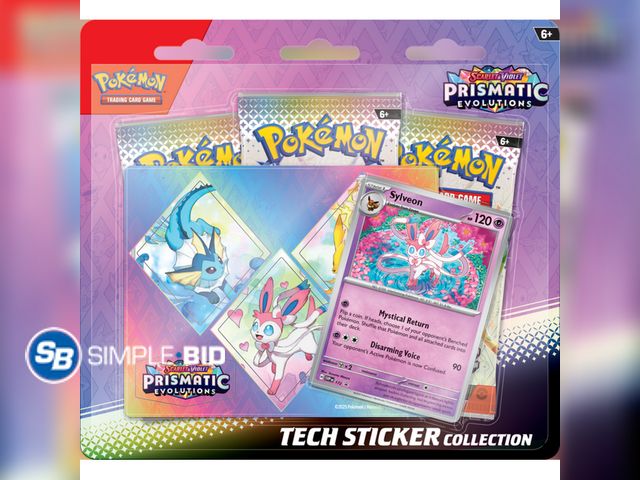 Lot 58-20684 - New Pokemon Trading Card Games Scarlet &amp; Violet—Prismatic Evolutions Tech Sticker Collection Syl...