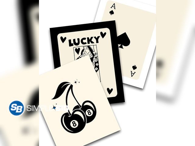 Lot 58-26277 - New HesenDot Unframed Black Ace Card Canvas Wall Art Set of 3, 12x16in Lucky You Wall Art Prints for...