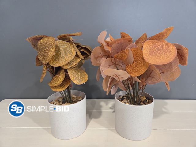 Lot 58-57793 - Lot of (2) New Artifical  potted plants