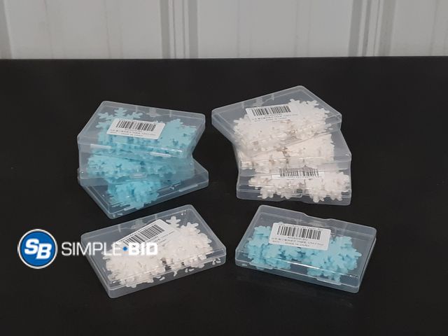 Lot 58-34239 - (8) Boxes of Edible Snowflakes - Light Blue and White