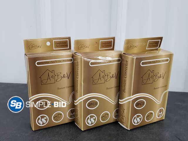 Lot 58-29994 - Lot of (3) Boxes of Bunion Correctors - A4 B&amp;V - 2 pieces per box