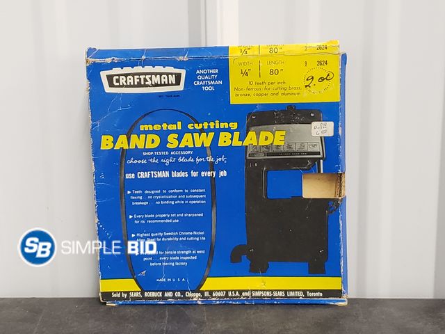 Lot 58-56192 - Craftsman Metal Cutting Band Saw Blade - 1/4" Width and 80" Length