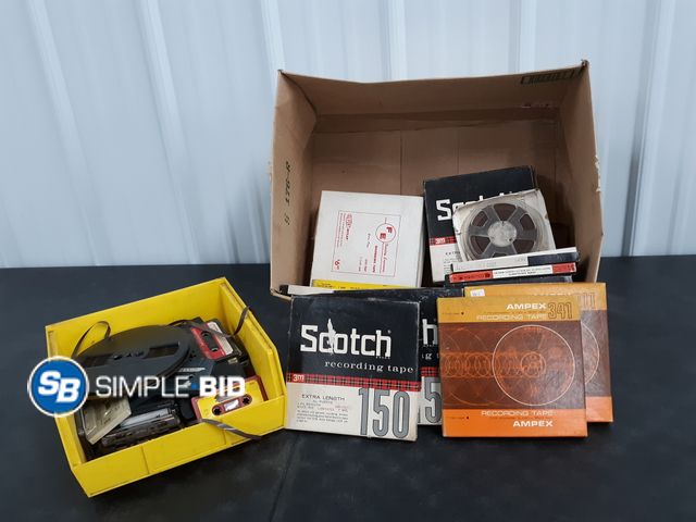 Lot 58-38187 - BOX full of Vintage recording tapes, cassette tapes and more