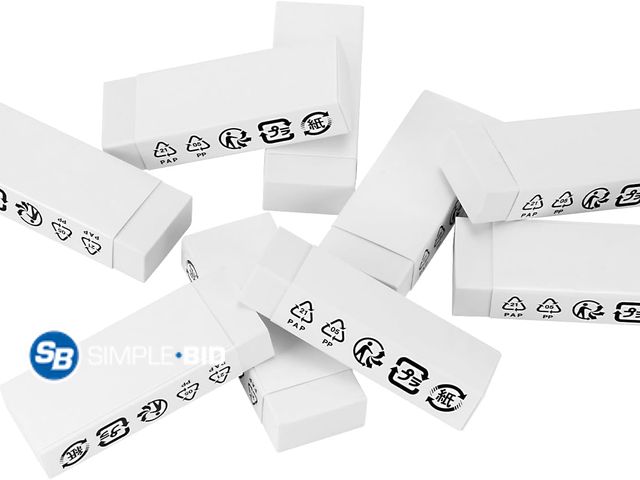 Lot 58-78112 - New Amazon Basics Block White Eraser, 10 Count (Pack of 1)