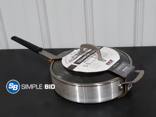 Lot 58-34860 - Tramontina Professional 5.5qt deep saute pan - appears unused - will need some cleaning
