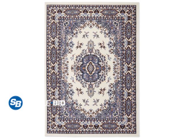 Lot 58-32843 - New Home Dynamix Premium Sakarya Traditional Medallion Area Rug, Ivory/Blue, 5'2"x7'4"