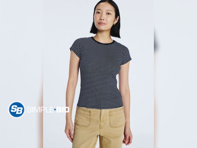 Lot 58-72177 - New Free Assembly Women's and Women's Plus Pointelle Mini Tee with Short Sleeves, Size M