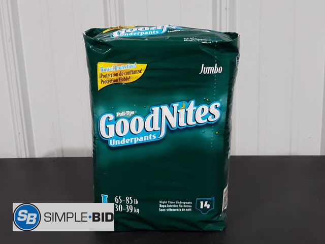 Lot 58-20811 - Pull-Ups Good Nites Underpants - Size Large -65-85 lbs.
