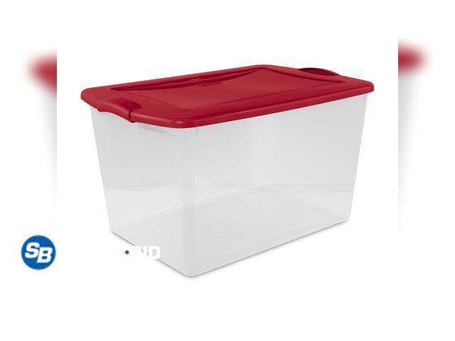 Lot 58-54598 - New Sterilite 66 Qt. Latch Box with lid (small crack on side - does not affect use)