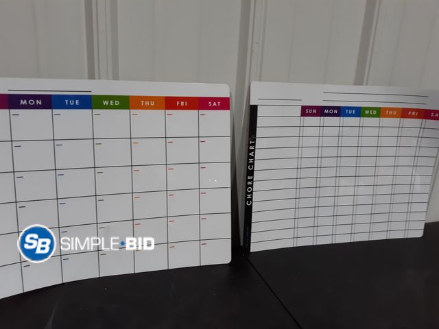 Lot 58-28229 - Lot of (3) New Magnetic CHORE Chart - Weekly planner Chart - Daily planner