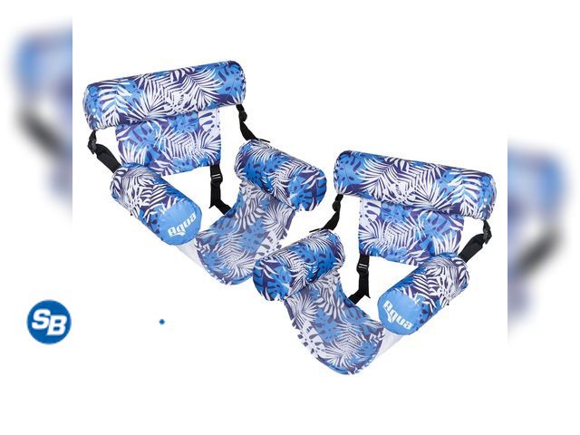 Lot 58-74073 - Aqua Luxury Pool Lounger, 2-Pack - appears unused