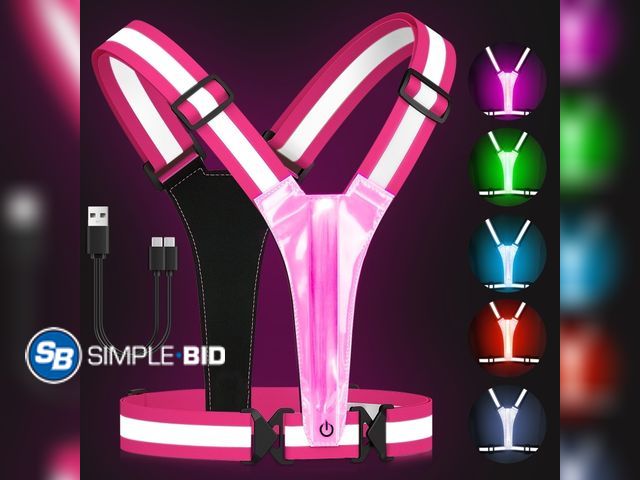 Lot 58-58123 - New Zacro LED Reflective Vest Running Gear, 5 Colors Light Up Running Vest for Walking Running Cycli...