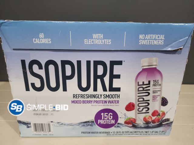Lot 58-30909 - ISOPURE! Mixed Berry Protein Water 11 - 20 fl oz - unopened
