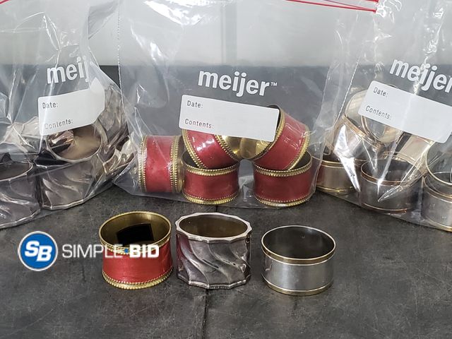 Lot 58-66358 - 3 Sets of Napkin Rings - Used but in Good Condition