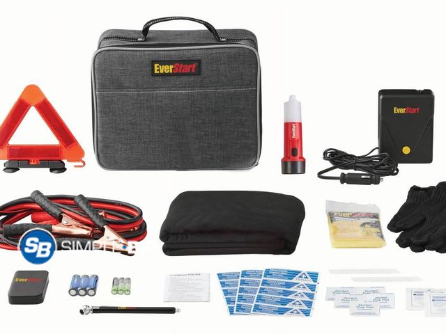 Lot 58-58517 - New Everstart Emergency Deluxe Kit, All Car Makes, Models Assembled Product Height 9in x 12in x 5in ...