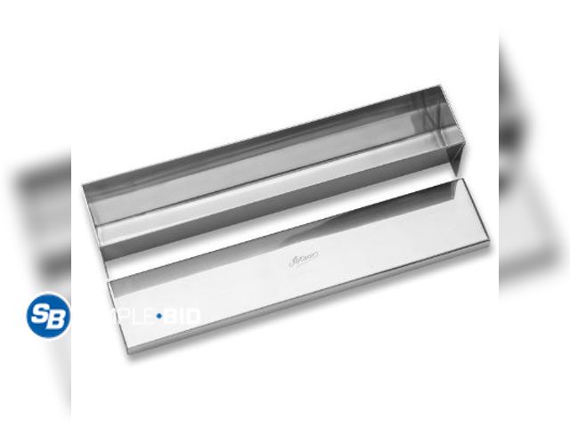 Lot 58-68600 - New Ateco Stainless Steel Flat Bottom Terrine Mold with Cover, 11.75- by 2.25-Inches