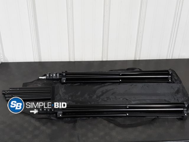 Lot 58-35352 - Metal Tripod Light Stand Set for Studio Photography - (2) Tripods, (4) Extension Poles, Carrying Bag...