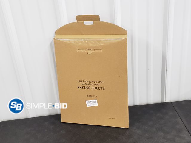 Lot 58-59279 - Unbleached Non Stick Parchment Paper - Baking Sheets - 120 Sheets