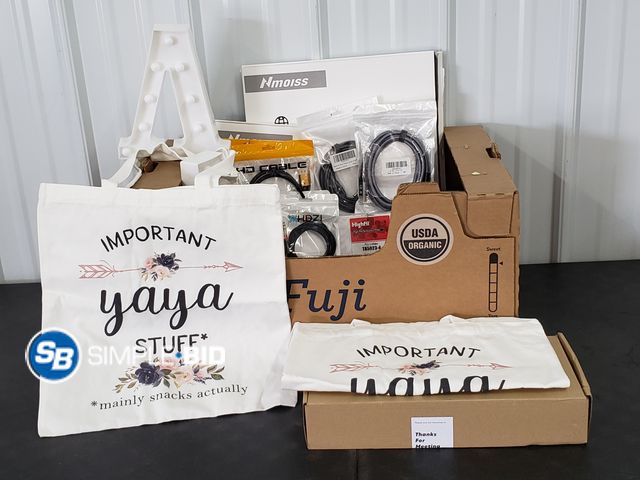 Lot 58-70640 - BOX of Small amazon items and more - variety of items - unused