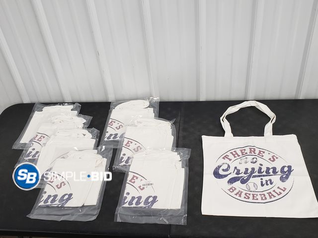 Lot 58-77945 - Lot of (8) Canvas Bags - "There's No Crying In Baseball"