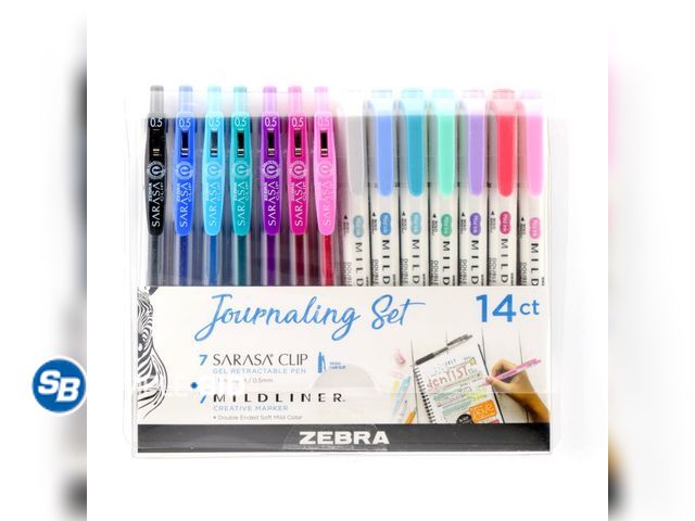 Lot 58-54510 - Zebra Journaling Set Mildliner HL &amp; Sarasa Clip Assorted 14pk - open package - appears unused