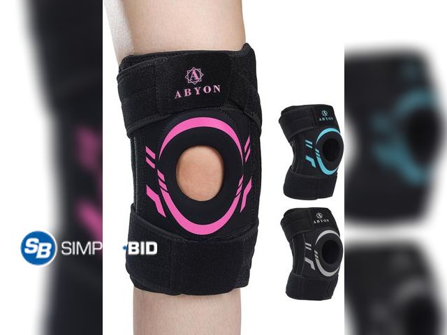 Lot 58-83140 - New Knee Brace for Men &amp; Women, Maximum Support with Side Stabilizers &amp; Patella Gel Pads for...