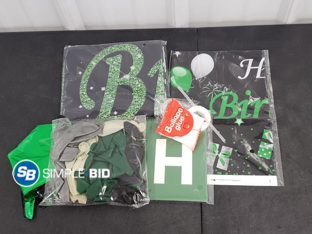 Lot 58-51614 - Happy Birthday Party Supply Pack - Banners, Flags, Balloons and more