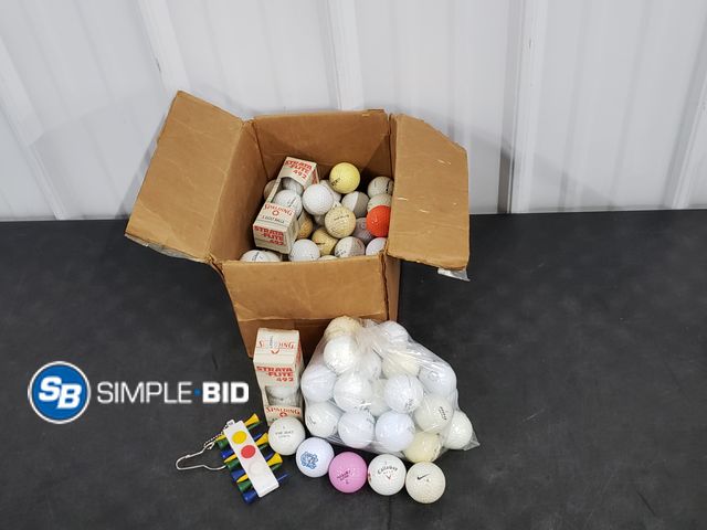 Lot 58-67432 - BOX of approx. (75-80) Golf Balls - various brands - used