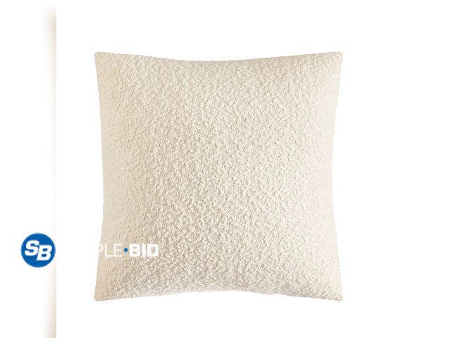 Lot 58-36278 - New Mainstays Square Boucle Ivory Decorative Pillow For Adults, 18 in x 18 in