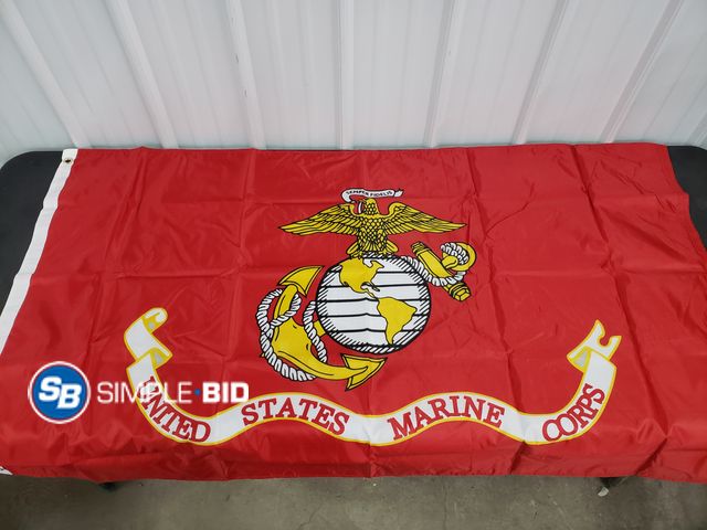 Lot 58-58412 - Marine Flag - 60 x 35"