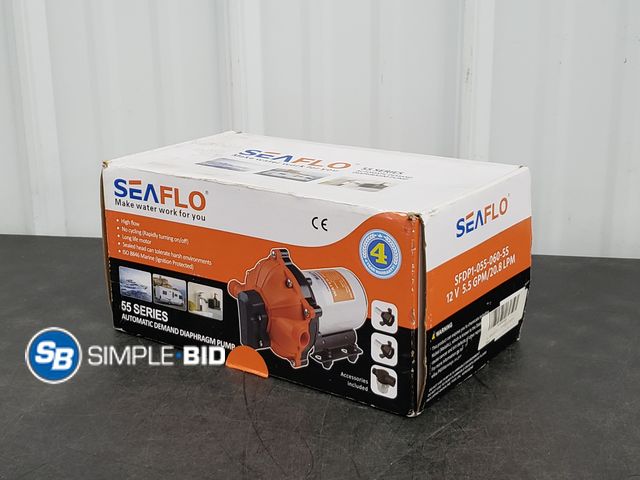 Lot 58-84457 - Seaflo Automatic Demand Diaphragm Pump, 55 Series - Used
