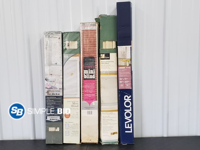 Lot 58-68221 - Lot of (5) Various Window Blinds