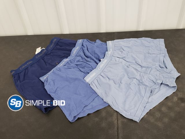 Lot 58-39720 - Lot of (3) Men's Calvin Klein Boxer Briefs - SIZE M - unworn - out of package