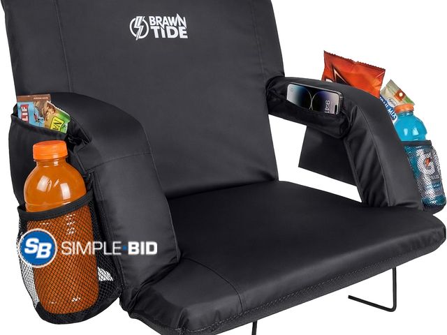 Lot 58-76195 - New BRAWNTIDE Stadium Seat for Bleachers with Back Support - 3" Foam Cushion No More Back Pain, 18" ...