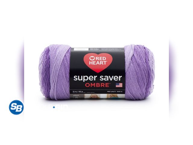 Lot 58-83120 - Lot of (2) New Red Heart Super Saver Ombre Yarn, Violet, 10oz(283g), Medium, Acrylic
